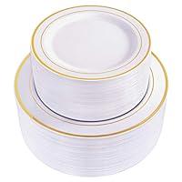 Algopix Similar Product 17 - WDF 120 pieces Gold Disposable Plastic