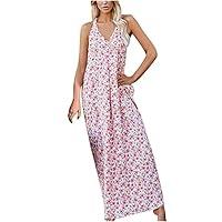 Algopix Similar Product 3 - Qonii Floral Maxi Dresses for Women V
