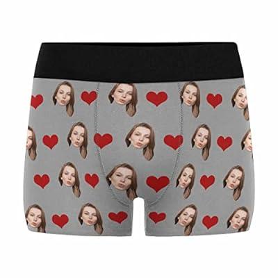 Custom Mens Photo Boxer Briefs Personalized Love Heart Wife's Face