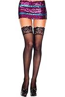 Algopix Similar Product 3 - Silicone Lace Top Spandex Sheer Thigh