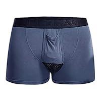 Algopix Similar Product 4 - Boxer Briefs Mens GREFER Solid Cotton