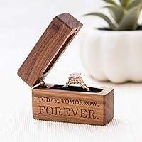 Algopix Similar Product 4 - Engraved Wood Ring Box  Today Tomorrow