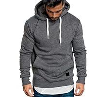 Algopix Similar Product 20 - Pullover Hoodies for Men Solid Long