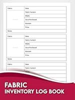 Algopix Similar Product 10 - Fabric Inventory Log Book Fabric