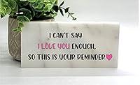 Algopix Similar Product 2 - I Love You Gift Sign Marble Sign  I