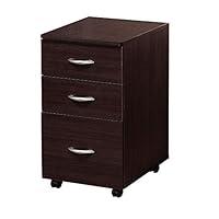 Algopix Similar Product 1 - Benzara 3 Drawer Wooden File Cabinet