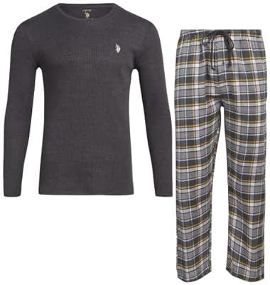 Men's Thermal Pyjama Vest Set Charcoal