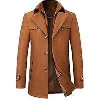 Algopix Similar Product 9 - Mens Winter Stylish Wool Blend Peacoat