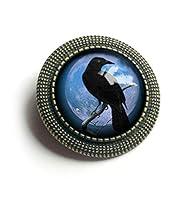 Algopix Similar Product 10 - Purple Crow or Raven silhouette on full