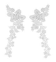 Algopix Similar Product 17 - Honbay 1 Pair Bright White Lace Flower