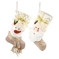 Algopix Similar Product 14 - STOBAZA 2pcs Christmas Stocking Hanging