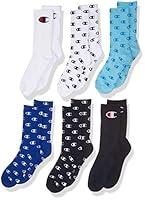 Algopix Similar Product 3 - Champion Kids' 6-Pack Crew Socks