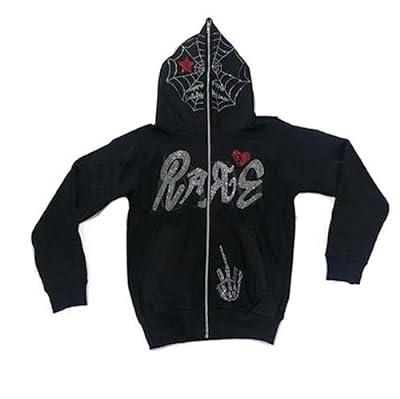 Y2K Hoodie Women Men Zip Up Grunge Aesthetic Hoodies Casual Vintage  Oversized Pullover Sweatshirt Harajuku Jacket