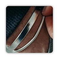 Algopix Similar Product 10 - Silver Mens Bracelet for Men Stainless