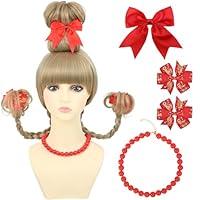 Algopix Similar Product 19 - AMZCOS Christmas Cindy Costume Wig