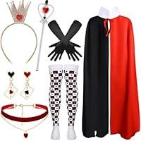 Algopix Similar Product 12 - Kuscul 7 Pcs Red Queen Costume Set for