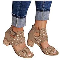 Algopix Similar Product 1 - Womens Fish Mouth Hollow Roman Shoes