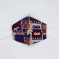 Algopix Similar Product 17 - 100 Cotton Heart Patriotic Fabric Face
