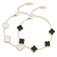 Algopix Similar Product 3 - Dainty 18K Gold Plated Lucky Clover