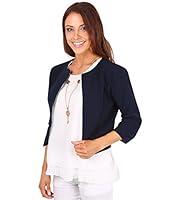 Algopix Similar Product 4 - KRISP Womens 34 Lace Sleeve Bolero
