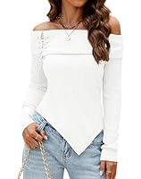 Algopix Similar Product 12 - Bluetime Womens Off Shoulder Sweater