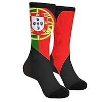 Algopix Similar Product 11 - Heart Love Portugal Flag Novelty Socks