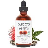 Algopix Similar Product 14 - PURA DOR 4 Oz ORGANIC Castor Oil 