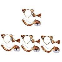 Algopix Similar Product 11 - Beatifufu 4 Sets Tiger Headband Nose