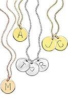 Algopix Similar Product 15 - Delicate Initial Disc Necklace Mothers