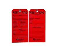 Algopix Similar Product 3 - 5S Red Tags (Wired) (50 Pack, Red)