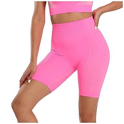 Womens Scrunch Seamless Bike Shorts High Waisted Butt Lifting Textured  Ruched Booty Workout Gym Running Yoga Shorts