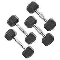 Algopix Similar Product 1 - CAP Barbell 50lb Coated Hex Dumbbells