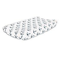 Algopix Similar Product 6 - Navy Blue Anchor Print 100 Cotton Baby