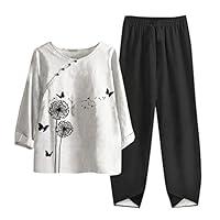 Algopix Similar Product 2 - Womens Summer Outfits Two Piece Linen