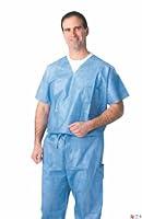 Algopix Similar Product 15 - Medline Disposable Scrub Shirt VNeck