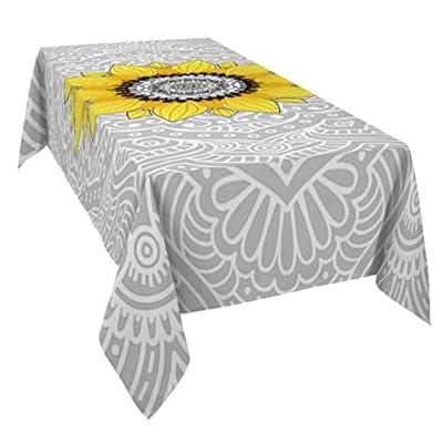 maxmill Rectangle Textured Tablecloth Waterproof Spillproof Wrinkle Free  Table Cloth, Kitchen Dinning Tabletop Decoration, Fabric Table Cover for