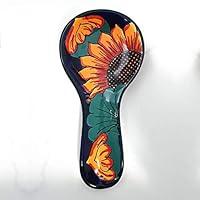 Algopix Similar Product 10 - Mexican Pottery Spoon Rest Hand Painted