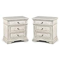 Algopix Similar Product 15 - Home Square 3 Drawer Wood Nightstand