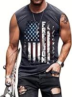 Algopix Similar Product 17 - Theagaea Tank Top Men 4th of July Shirt