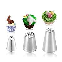 Algopix Similar Product 6 - 3pcs Grass Icing Nozzles for Cake