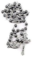 Algopix Similar Product 2 - Hematite Rosary Black Stone Beads