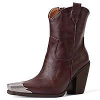 Algopix Similar Product 5 - HoanTiai Womens Western Ankle Boots