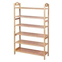 Algopix Similar Product 11 - SONGMICS Bamboo Entryway Shoe Shelf