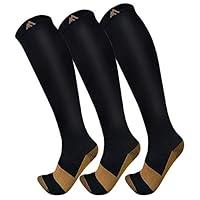 Algopix Similar Product 15 - FuelMeFoot 3 Pack Copper Compression