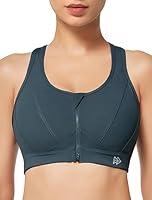 Algopix Similar Product 1 - Yvette Zip Front Sports Bras for Women