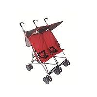 Algopix Similar Product 2 - Amoroso Twin Baby Stroller, Black/Red