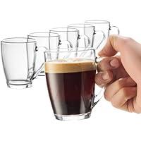 Algopix Similar Product 18 - Bormioli Rocco Glass Coffee Mug Set 6