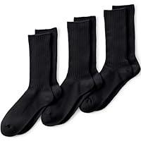 Algopix Similar Product 5 - Lands' End Men's Crew Socks 3 Pack