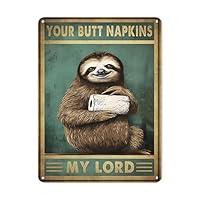 Algopix Similar Product 14 - Funny Sloth Metal Tin Sign Wall Decor