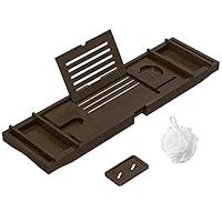 Algopix Similar Product 2 - Bamboo Bathtub Tray Bath Tub Caddy with